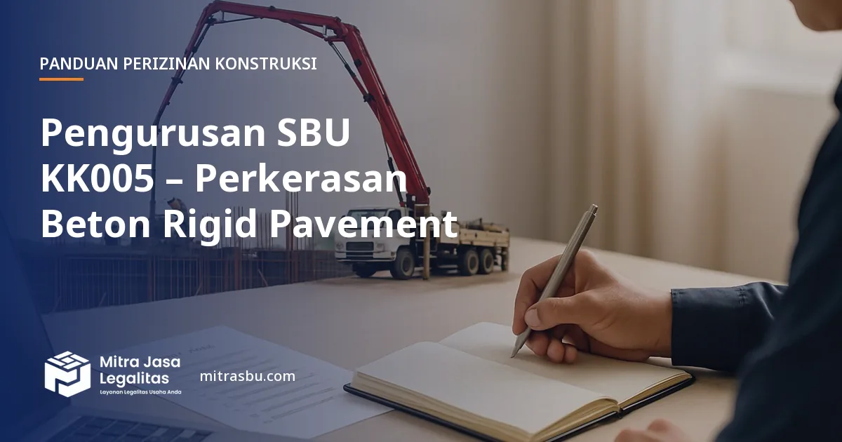 Layanan Pengurusan SBU KK005 – Perkerasan Beton Rigid Pavement oleh Mitra Jasa Legalitas