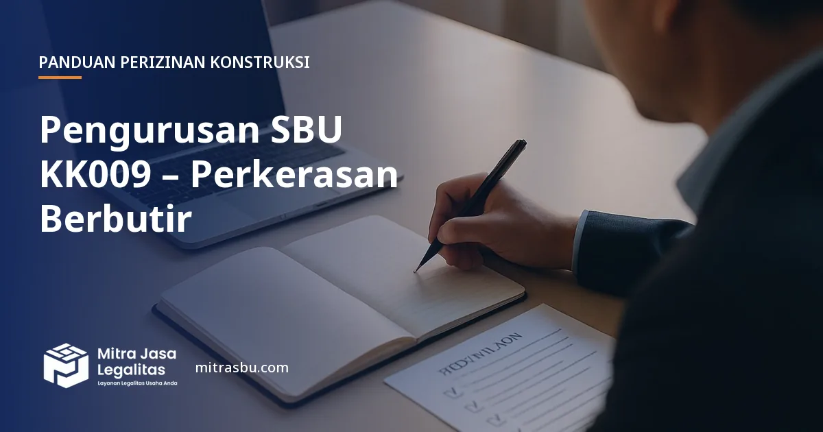 Layanan Pengurusan SBU KK009 – Perkerasan Berbutir oleh Mitra Jasa Legalitas