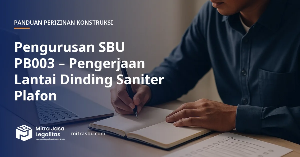 Layanan Pengurusan SBU PB003 – Pengerjaan Lantai Dinding Saniter Plafon oleh Mitra Jasa Legalitas