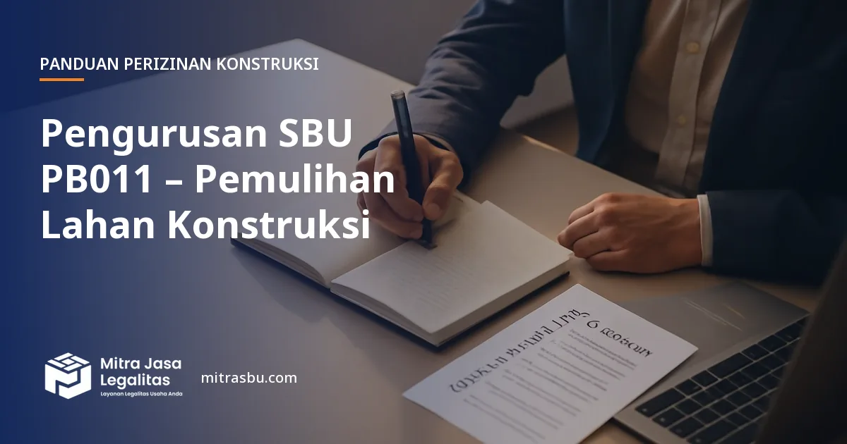 Layanan Pengurusan SBU PB011 – Pemulihan Lahan Konstruksi oleh Mitra Jasa Legalitas