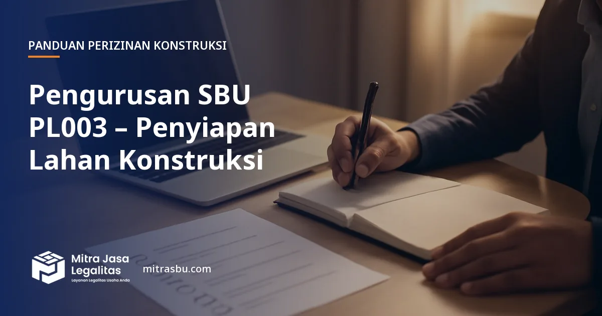 Layanan Pengurusan SBU PL003 – Penyiapan Lahan Konstruksi oleh Mitra Jasa Legalitas