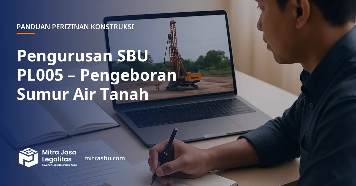 Layanan Pengurusan SBU PL005 – Pengeboran Sumur Air Tanah oleh Mitra Jasa Legalitas