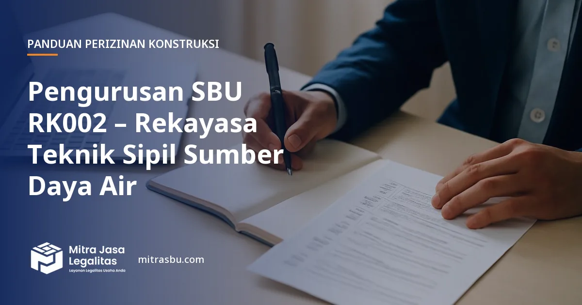 Layanan Pengurusan SBU RK002 – Rekayasa Teknik Sipil Sumber Daya Air oleh Mitra Jasa Legalitas