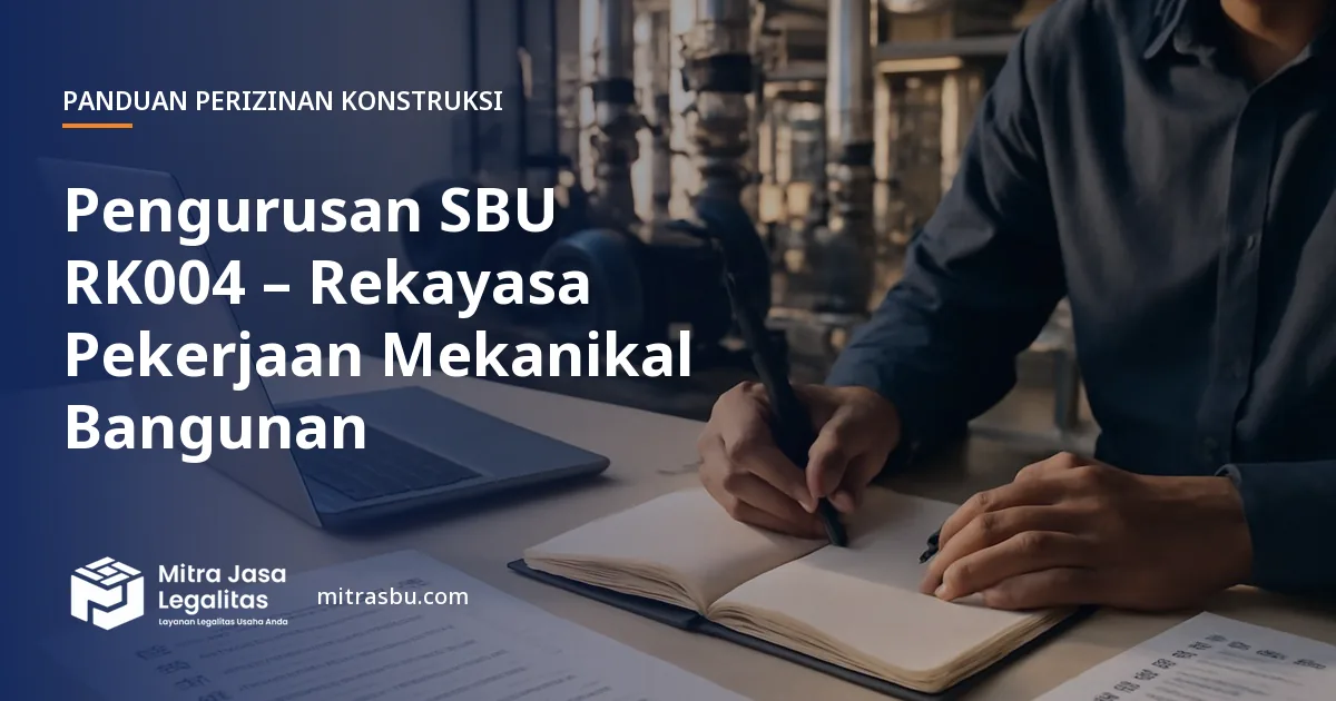 Layanan Pengurusan SBU RK004 – Rekayasa Pekerjaan Mekanikal Bangunan oleh Mitra Jasa Legalitas