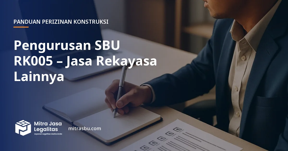 Layanan Pengurusan SBU RK005 – Jasa Rekayasa Lainnya oleh Mitra Jasa Legalitas
