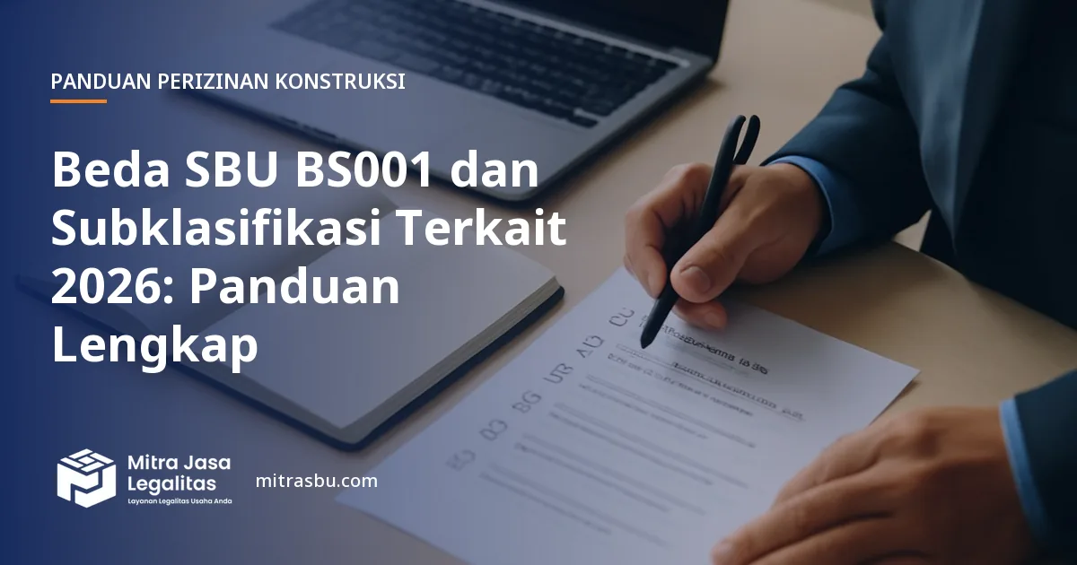 Ilustrasi artikel Beda SBU BS001 dan Subklasifikasi Terkait 2026: Panduan Lengkap — Mitra Jasa Legalitas