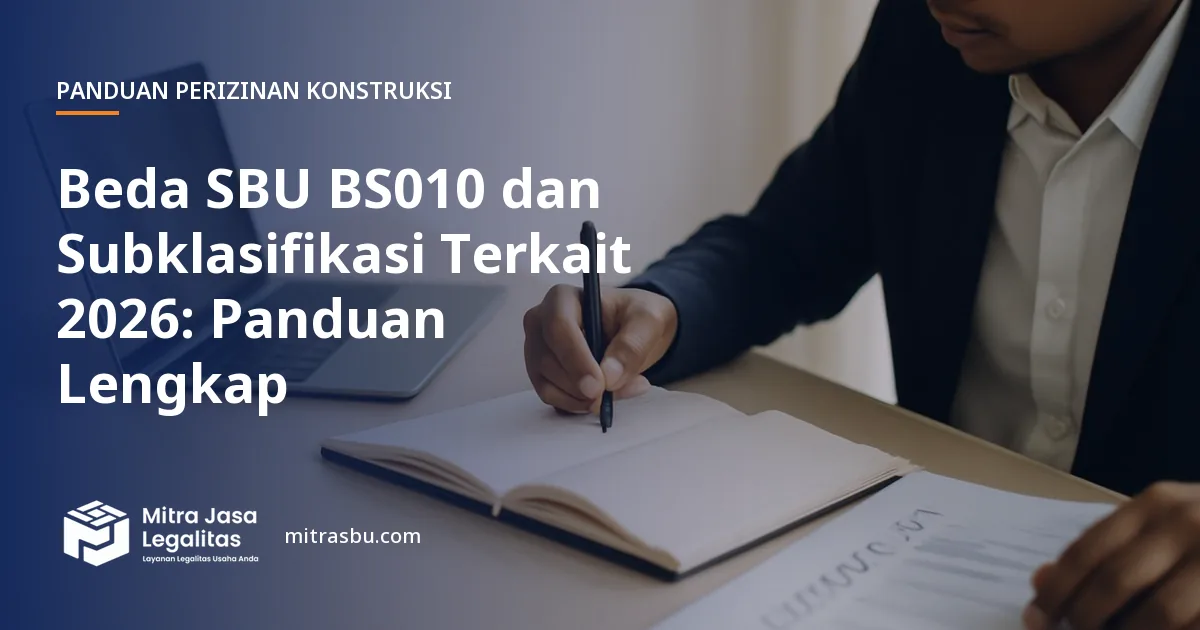 Ilustrasi artikel Beda SBU BS010 dan Subklasifikasi Terkait 2026: Panduan Lengkap — Mitra Jasa Legalitas