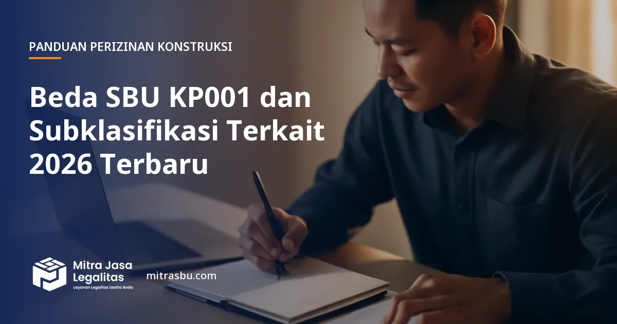 Ilustrasi artikel Beda SBU KP001 dan Subklasifikasi Terkait 2026 Terbaru — Mitra Jasa Legalitas