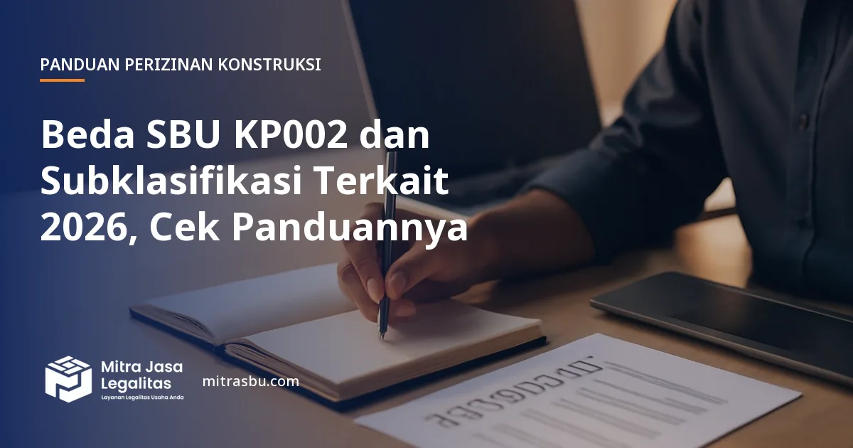 Ilustrasi artikel Beda SBU KP002 dan Subklasifikasi Terkait 2026, Cek Panduannya — Mitra Jasa Legalitas
