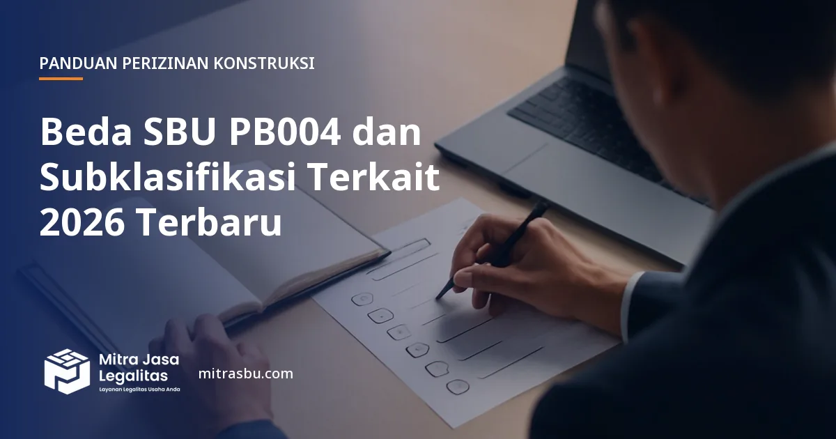 Ilustrasi artikel Beda SBU PB004 dan Subklasifikasi Terkait 2026 Terbaru — Mitra Jasa Legalitas