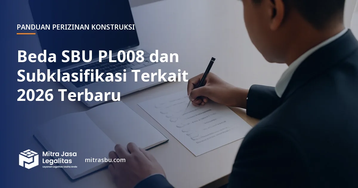 Ilustrasi artikel Beda SBU PL008 dan Subklasifikasi Terkait 2026 Terbaru — Mitra Jasa Legalitas