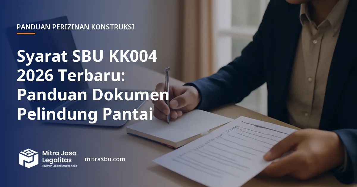 Ilustrasi artikel Syarat SBU KK004 2026 Terbaru: Panduan Dokumen Pelindung Pantai — Mitra Jasa Legalitas