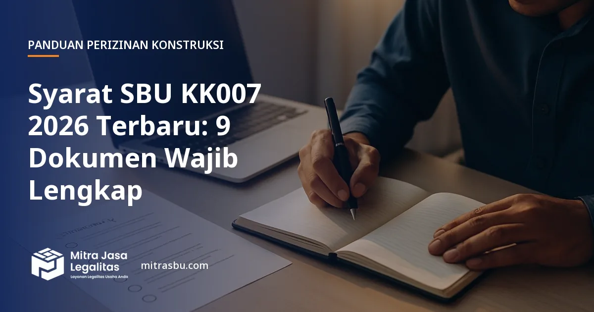 Ilustrasi artikel Syarat SBU KK007 2026 Terbaru: 9 Dokumen Wajib Lengkap — Mitra Jasa Legalitas
