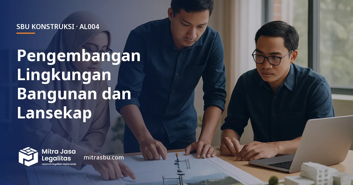 SBU AL004 Jasa Pengembangan Lingkungan Bangunan dan Lanskap — syarat, biaya, dan cara mengurus