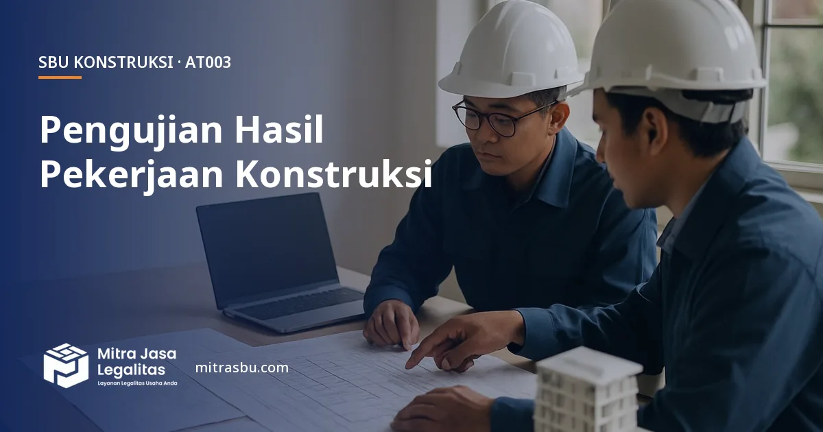 SBU AT003 Jasa Pengujian Hasil Pekerjaan Konstruksi dan Fasilitas Laboratorium — syarat, biaya, dan cara mengurus