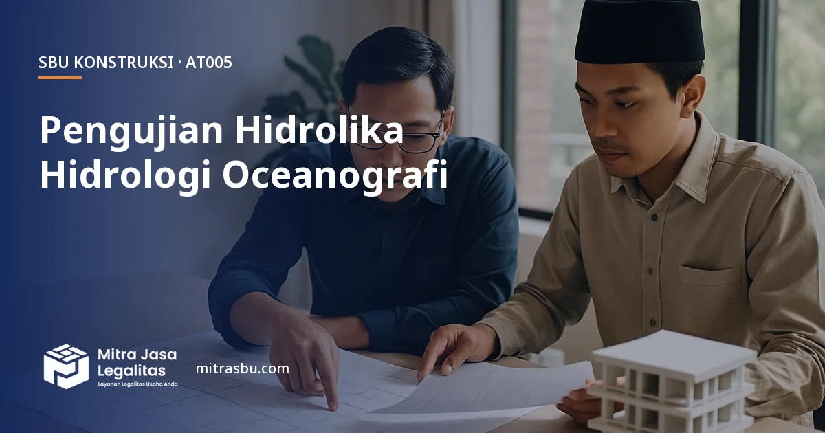 SBU AT005 Jasa Pengujian dan Analisis Teknis Hidrolika, Hidrologi, dan Oceanography — syarat, biaya, dan cara mengurus