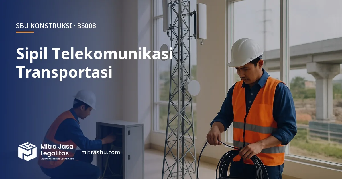 SBU BS008 Konstruksi Bangunan Sipil Telekomunikasi untuk Prasarana Transportasi — syarat, biaya, dan cara mengurus