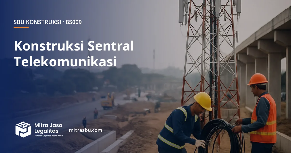 SBU BS009 Konstruksi Sentral Telekomunikasi — syarat, biaya, dan cara mengurus