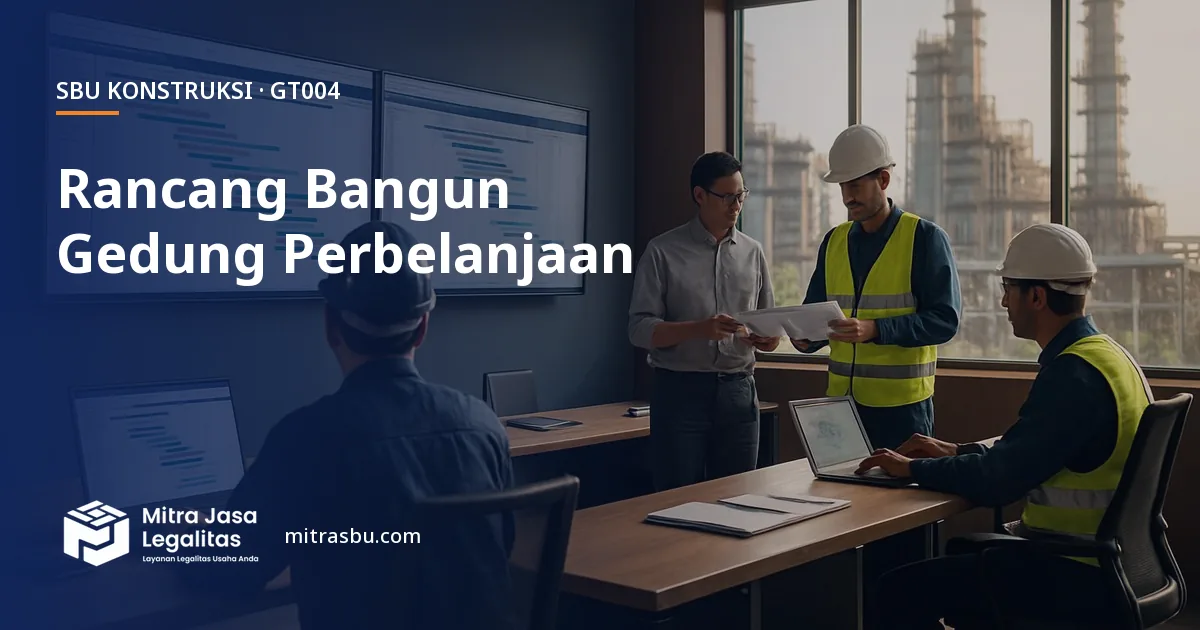 SBU GT004 Konstruksi Gedung Perbelanjaan Terintegrasi — syarat, biaya, dan cara mengurus