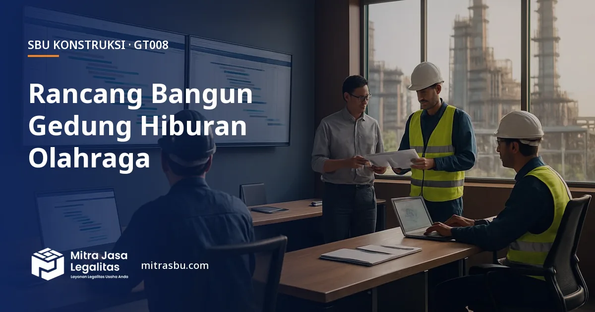 SBU GT008 Konstruksi Gedung Tempat Hiburan dan Olahraga Terintegrasi — syarat, biaya, dan cara mengurus