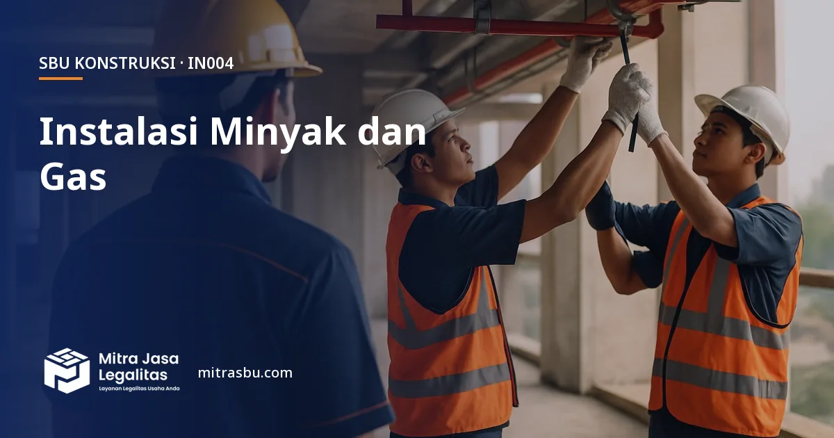 SBU IN004 Instalasi Minyak dan Gas — syarat, biaya, dan cara mengurus