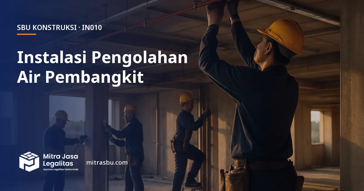 SBU IN010 Instalasi Pengolahan Air untuk Pembangkit Listrik — syarat, biaya, dan cara mengurus