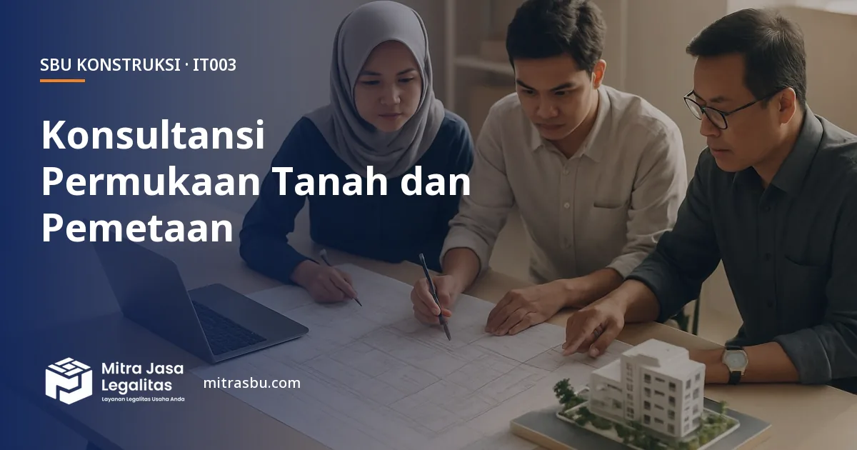 SBU IT003 Jasa Konsultansi Ilmiah dan Teknis Permukaan Tanah dan Pembuatan Peta — syarat, biaya, dan cara mengurus