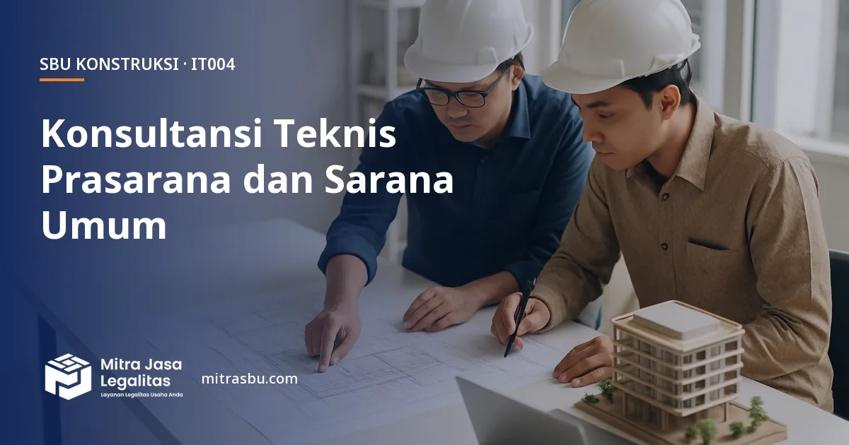 SBU IT004 Jasa Konsultansi Ilmiah dan Teknis Prasarana dan Sarana Umum — syarat, biaya, dan cara mengurus
