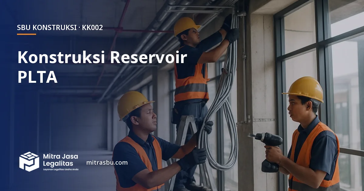 SBU KK002 Konstruksi Reservoir Pembangkit Listrik Tenaga Air — syarat, biaya, dan cara mengurus