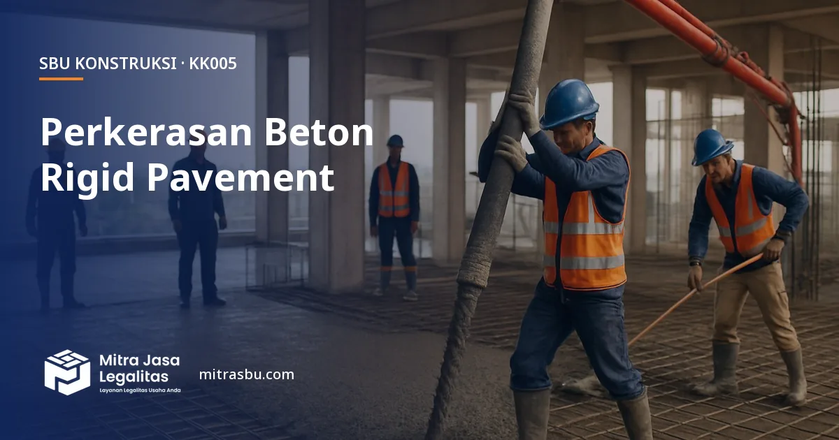 SBU KK005 Pekerjaan Lapis Perkerasan Beton (Rigid Pavement) — syarat, biaya, dan cara mengurus