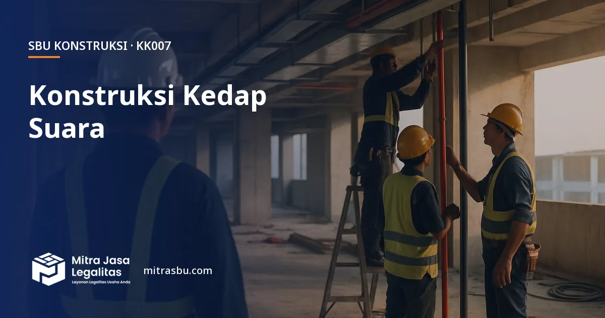 SBU KK007 Pekerjaan Konstruksi Kedap Suara — syarat, biaya, dan cara mengurus