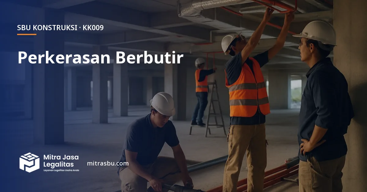 SBU KK009 Perkerasan Berbutir — syarat, biaya, dan cara mengurus