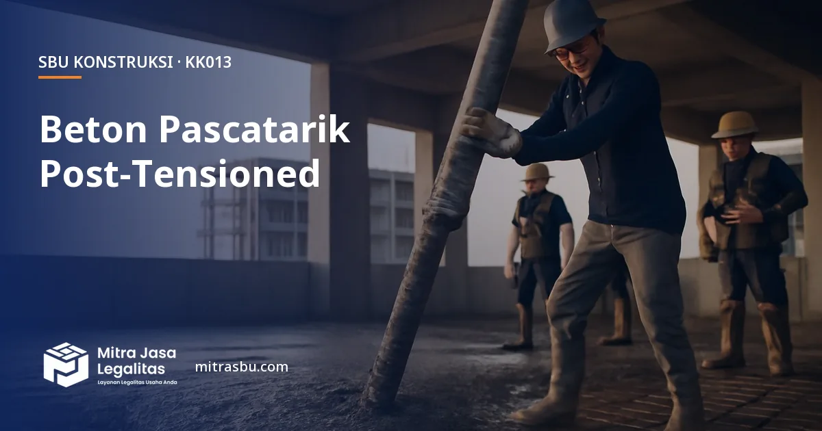 SBU KK013 Konstruksi Struktur Beton Pascatarik (Post Tensioned) — syarat, biaya, dan cara mengurus