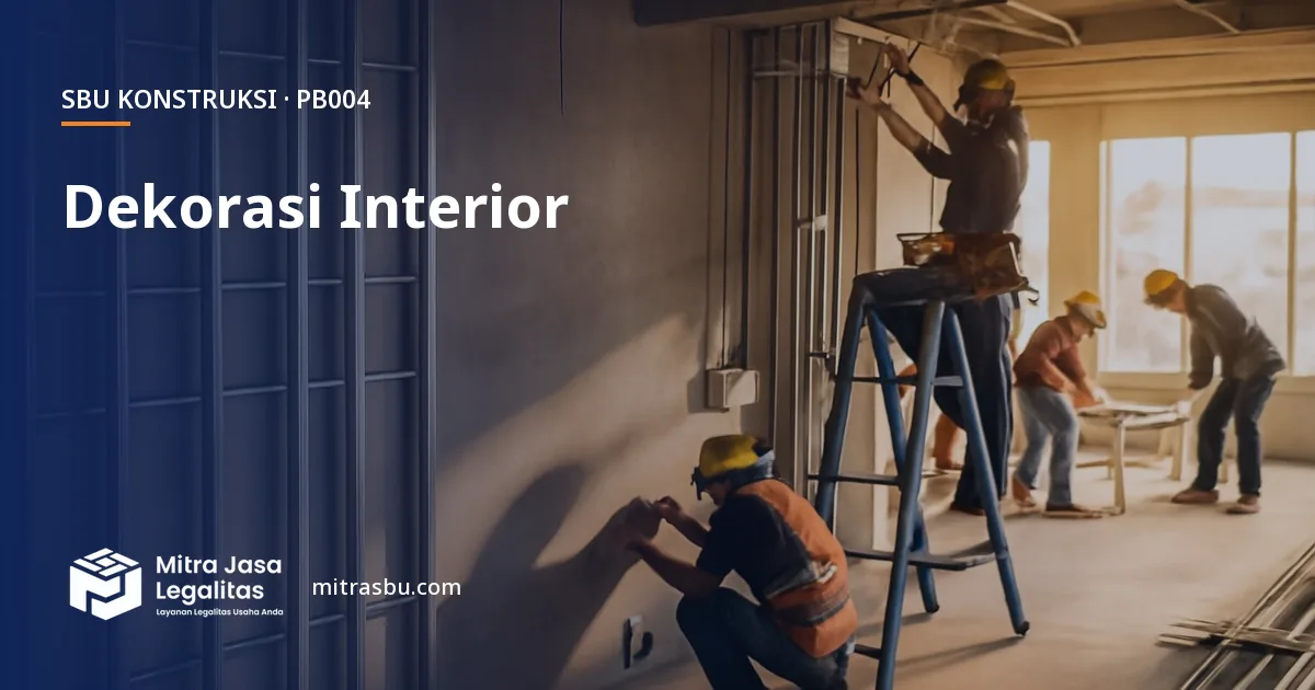 SBU PB004 Dekorasi Interior — syarat, biaya, dan cara mengurus