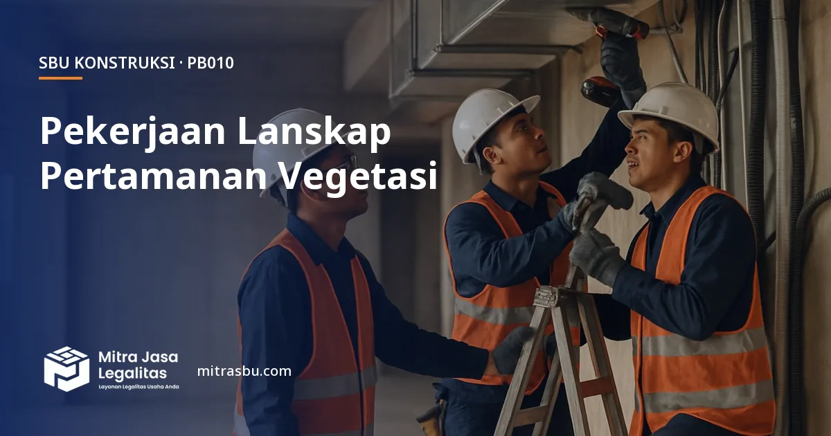 SBU PB010 Pekerjaan Lanskap, Pertamanan, dan Penanaman Vegetasi — syarat, biaya, dan cara mengurus