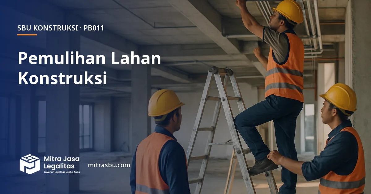 SBU PB011 Pemulihan Lahan Pekerjaan Konstruksi — syarat, biaya, dan cara mengurus