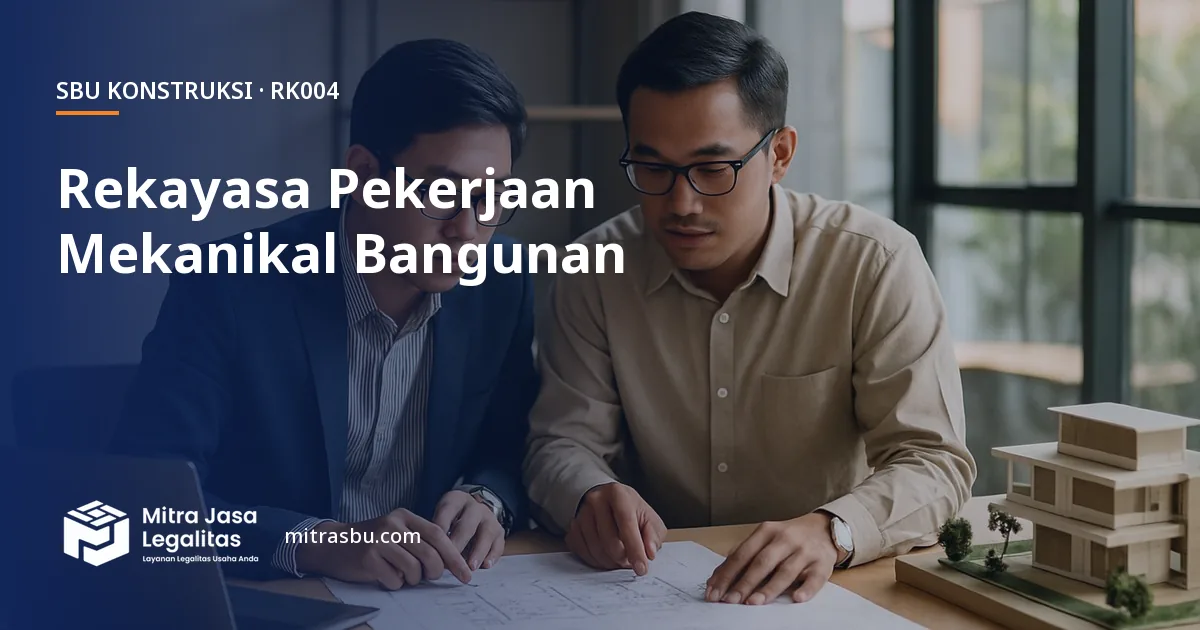 SBU RK004 Jasa Rekayasa Pekerjaan Mekanikal dalam Bangunan — syarat, biaya, dan cara mengurus