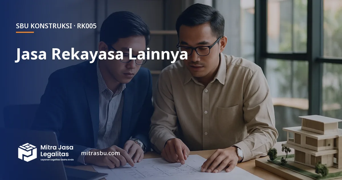 SBU RK005 Jasa Rekayasa Lainnya — syarat, biaya, dan cara mengurus