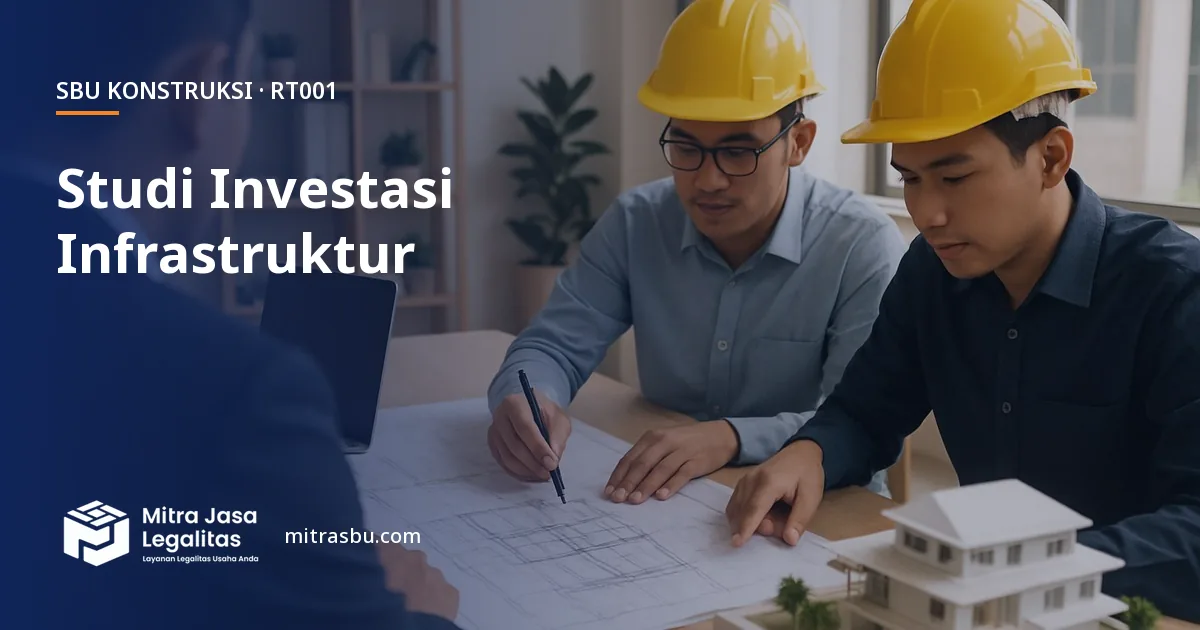 SBU RT001 Jasa Pelayanan Studi Investasi Infrastruktur — syarat, biaya, dan cara mengurus