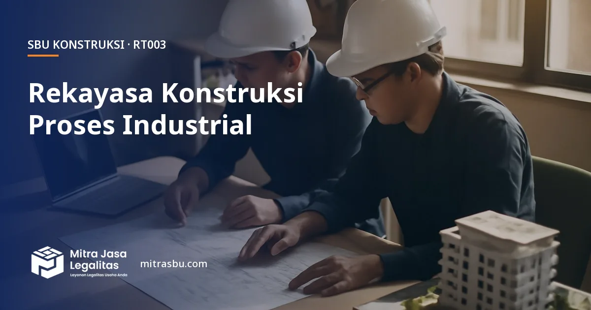SBU RT003 Jasa Rekayasa Konstruksi Proses Industrial, Produksi, dan Fasilitas Produksi — syarat, biaya, dan cara mengurus
