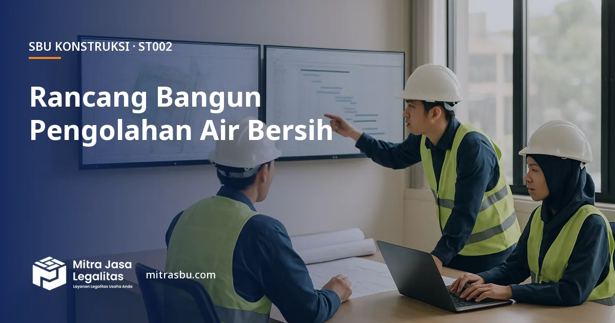 SBU ST002 Konstruksi Bangunan Sipil Pengolahan Air Bersih Terintegrasi — syarat, biaya, dan cara mengurus
