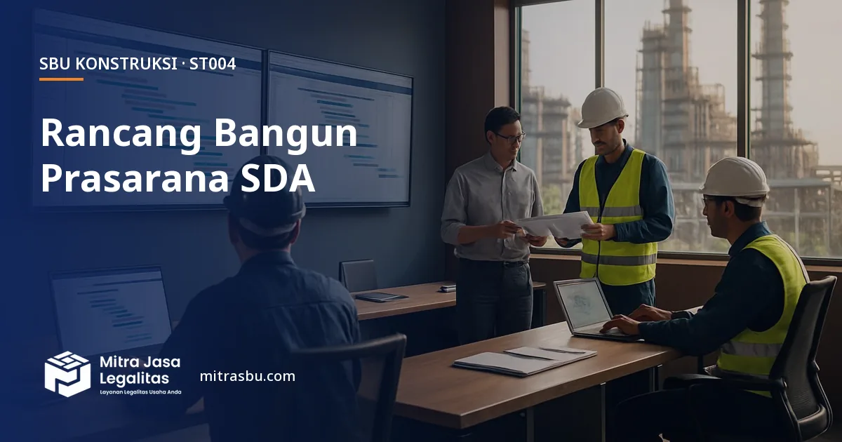 SBU ST004 Konstruksi Bangunan Prasarana Sumber Daya Air Terintegrasi — syarat, biaya, dan cara mengurus